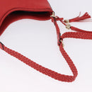 GUCCI Hobo Shoulder Bag Leather Orange Gold Tone 336659 Auth ki6731V-7