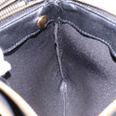 CELINE Trio Large Shoulder Bag Leather Black Gold Tone Auth ki6732V-18