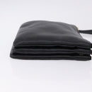 CELINE Trio Large Shoulder Bag Leather Black Gold Tone Auth ki6732V-4