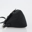 FENDI Zucchino Canvas Mamma Baguette Shoulder Bag Black Silver Auth ki6734M-5
