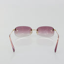 LOUIS VUITTON Desmayo Rectangle Sunglasses Metal Pink Gold Z0089U Auth ki6735M-2