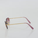 LOUIS VUITTON Desmayo Rectangle Sunglasses Metal Pink Gold Z0089U Auth ki6735M-3