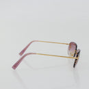 LOUIS VUITTON Desmayo Rectangle Sunglasses Metal Pink Gold Z0089U Auth ki6735M-4