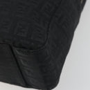 FENDI Zucchino Canvas Hand Bag Black Silver 8BH031 Auth ki6737-12