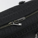 FENDI Zucchino Canvas Hand Bag Black Silver 8BH031 Auth ki6737-14