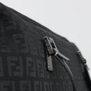 FENDI Zucchino Canvas Hand Bag Black Silver 8BH031 Auth ki6737-15