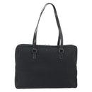FENDI Zucchino Canvas Hand Bag Black Silver 8BH031 Auth ki6737-2
