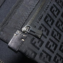 FENDI Zucchino Canvas Hand Bag Black Silver 8BH031 Auth ki6737-20