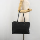 FENDI Zucchino Canvas Hand Bag Black Silver 8BH031 Auth ki6737-23