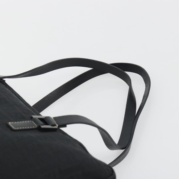 FENDI Zucchino Canvas Hand Bag Black Silver 8BH031 Auth ki6737
