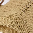 Miu Miu Woven Tote Bag Raffia 2way Beige Gold Tone Auth ki6738M-14