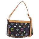 LOUIS VUITTON Monogram Multicolor Pochette Accessoires Black M92648 Auth ki6740M-1