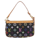 LOUIS VUITTON Monogram Multicolor Pochette Accessoires Black M92648 Auth ki6740M-13