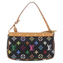 LOUIS VUITTON Monogram Multicolor Pochette Accessoires Black M92648 Auth ki6740M-2