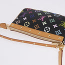 LOUIS VUITTON Monogram Multicolor Pochette Accessoires Black M92648 Auth ki6740M-6