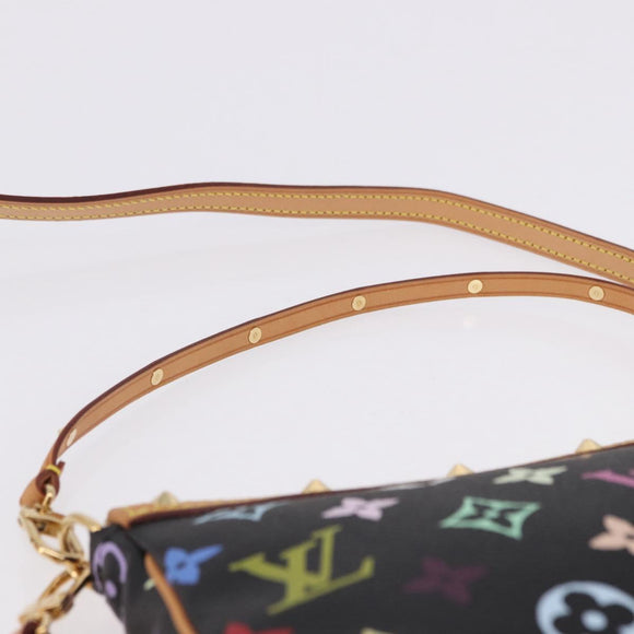 LOUIS VUITTON Monogram Multicolor Pochette Accessoires Black M92648 Auth ki6740M