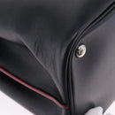 PRADA Hand Bag Leather 2way Black Silver Auth ki6745M-12