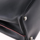 PRADA Hand Bag Leather 2way Black Silver Auth ki6745M-14