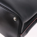 PRADA Hand Bag Leather 2way Black Silver Auth ki6745M-15