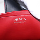 PRADA Hand Bag Leather 2way Black Silver Auth ki6745M-18