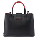 PRADA Hand Bag Leather 2way Black Silver Auth ki6745M-3