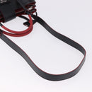 PRADA Hand Bag Leather 2way Black Silver Auth ki6745M-9