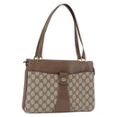 GUCCI GG Supreme Shoulder Bag PVC Beige Gold Auth ki6747-1
