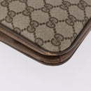 GUCCI GG Supreme Shoulder Bag PVC Beige Gold Auth ki6747-15