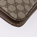 GUCCI GG Supreme Shoulder Bag PVC Beige Gold Auth ki6747-17