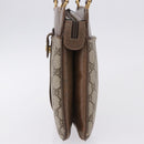 GUCCI GG Supreme Shoulder Bag PVC Beige Gold Auth ki6747-3