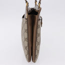 GUCCI GG Supreme Shoulder Bag PVC Beige Gold Auth ki6747-4