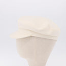 HERMES Casquette Hat Canvas White Auth ki6748M-4