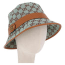 GUCCI GG Canvas Bucket Hat M Beige Gold Auth ki6749M-1