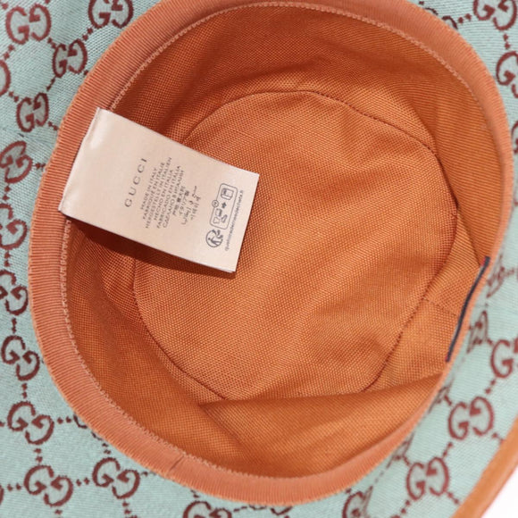 GUCCI GG Canvas Bucket Hat M Beige Gold Auth ki6749M