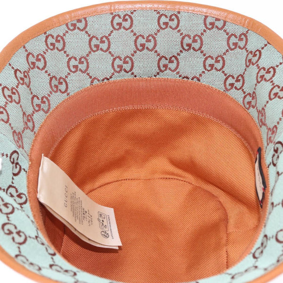 GUCCI GG Canvas Bucket Hat M Beige Gold Auth ki6749M