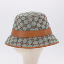 GUCCI GG Canvas Bucket Hat M Beige Gold Auth ki6749M-4