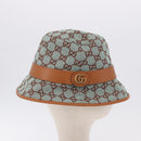 GUCCI GG Canvas Bucket Hat M Beige Gold Auth ki6749M-5