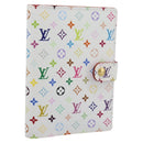 LOUIS VUITTON Multicolor Agenda PM Day Planner Cover White R21074 Auth ki6750M-1