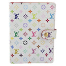 LOUIS VUITTON Multicolor Agenda PM Day Planner Cover White R21074 Auth ki6750M-13