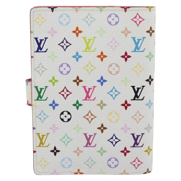 LOUIS VUITTON Multicolor Agenda PM Day Planner Cover White R21074 Auth ki6750M