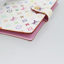 LOUIS VUITTON Multicolor Agenda PM Day Planner Cover White R21074 Auth ki6750M-14