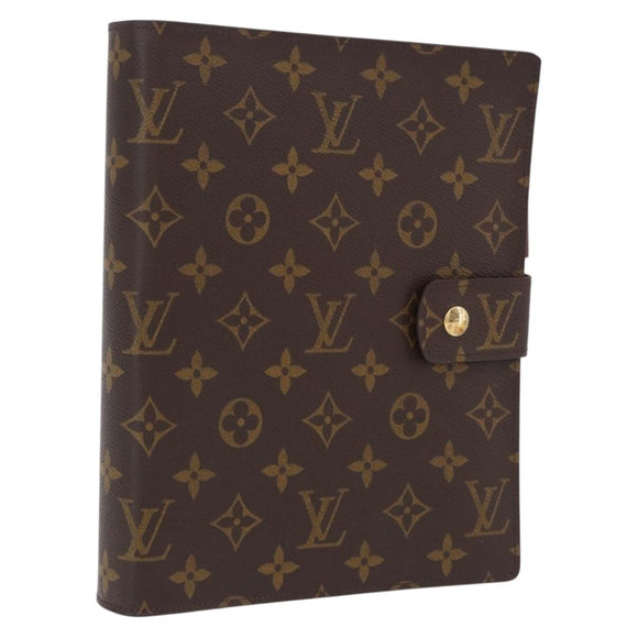 LOUIS VUITTON Monogram Agenda GM Day Planner Cover R20006 LV Auth ki6751V