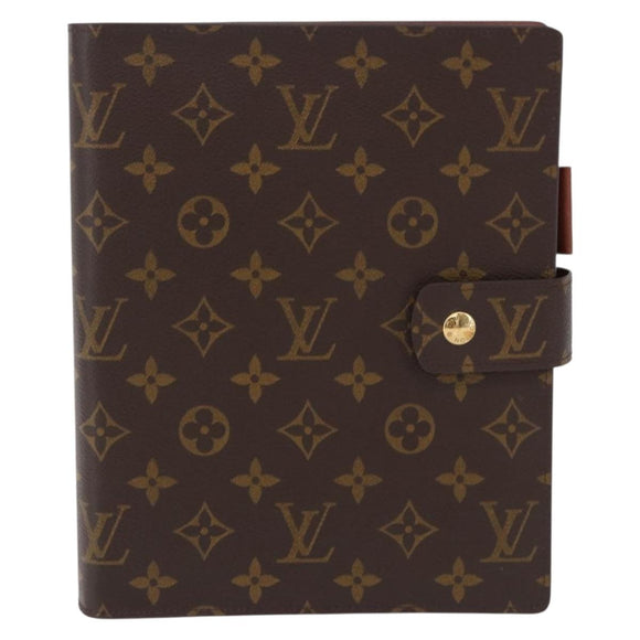 LOUIS VUITTON Monogram Agenda GM Day Planner Cover R20006 LV Auth ki6751V