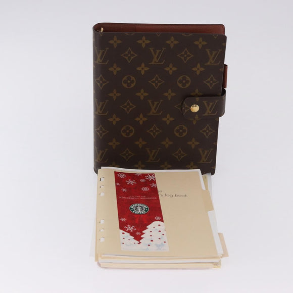 LOUIS VUITTON Monogram Agenda GM Day Planner Cover R20006 LV Auth ki6751V