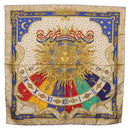 HERMES Carre 90 Scarf ”CARPE DIEM” Silk Blue Auth ki6753-1