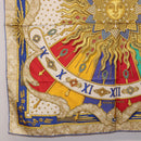 HERMES Carre 90 Scarf ”CARPE DIEM” Silk Blue Auth ki6753-8