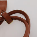 MCM Logogram Vicetos Boston Bag PVC Leather 2way Brown Gold Auth ki6754-14