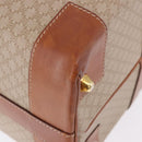 CELINE Macadam Canvas Boston Bag PVC Beige Gold Auth ki6755A-10