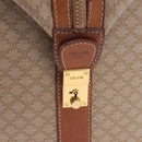 CELINE Macadam Canvas Boston Bag PVC Beige Gold Auth ki6755A-15