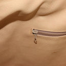 CELINE Macadam Canvas Boston Bag PVC Beige Gold Auth ki6755A-20